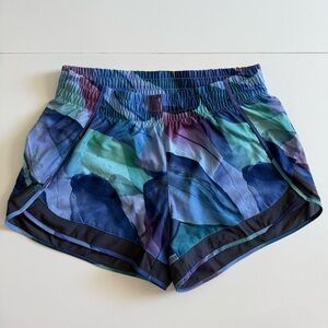 Athleta Printed Mesh Racer Run Short 4"